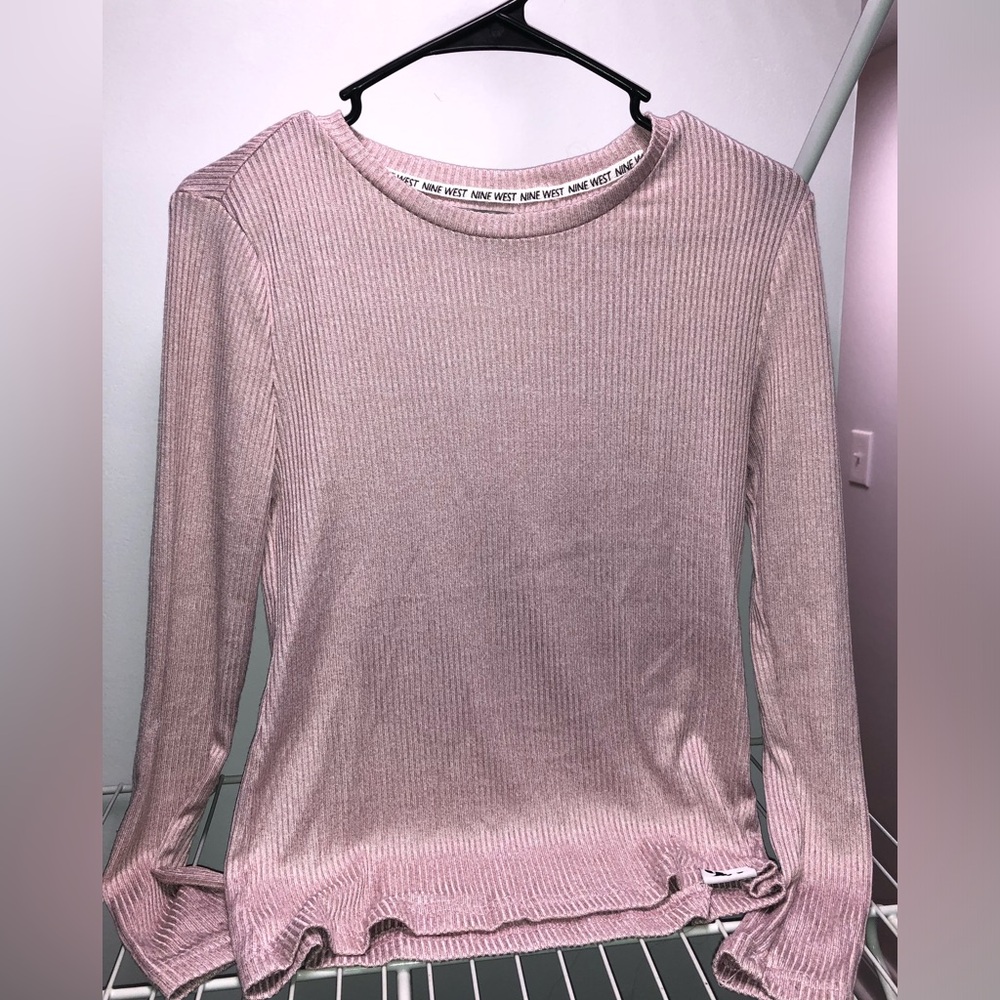 Pink Ribbed Lounge Wear Shirt only size medium